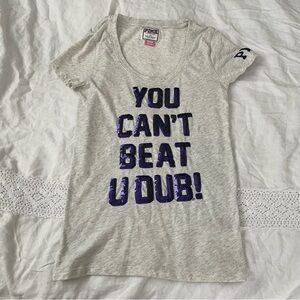 Victoria’s Secret PINK Medium UW T-Shirt Washington U CAN'T BEAT U DUB